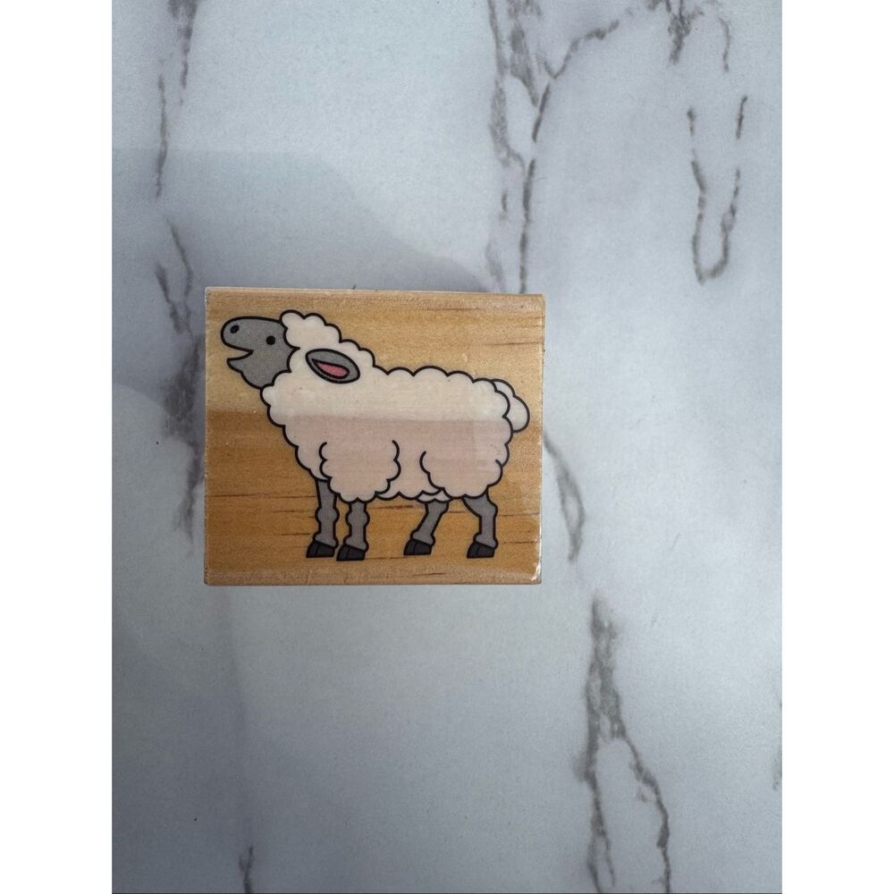 New Cartoon Sheep Rubber Stamp